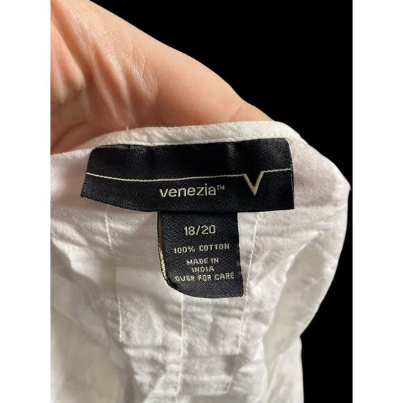 Venezia Lane Bryant Corset Top Blouse Lace Up 18W Renaissance Milkmaid Coquette - Picture 8 of 8